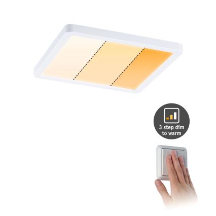 Paulmann 92993 - Luminária de embutir LED 13W IP44 para casa de banho AREO 230V 2000/3000/4000K 17,5x17,5 cm branco