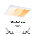 Paulmann 92993 - Luminária de embutir LED 13W IP44 para casa de banho AREO 230V 2000/3000/4000K 17,5x17,5 cm branco