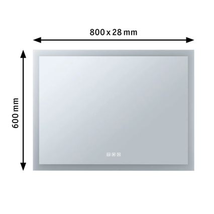 Paulmann 93013 - LED/22W IP44 Regulação casa de banho aquecido espelho com uma retroiluminação 230V  2700/4000/6500K