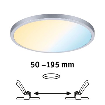 Paulmann 93046 - LED/16W IP44 Dimerizável luminária embutida para casa de banho AREO 230V 3000-6500K Ø 23 cm cromo mate