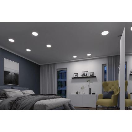 Paulmann 93046 - LED/16W IP44 Dimerizável luminária embutida para casa de banho AREO 230V 3000-6500K Ø 23 cm cromo mate