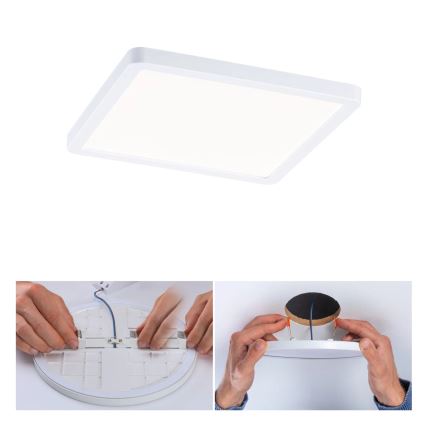 Paulmann 93059 - LED/13W IP44 Dimerizável luminária de teto embutida para casa de banho AREO 230V 17,5x17,5 cm branca