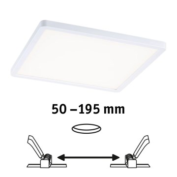 Paulmann 93060 - Luminária de embutir regulável para casa de banho AREO LED/16W IP44 230V 23x23 cm branca