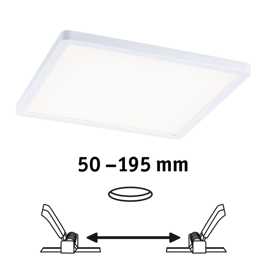 Paulmann 93060 - Luminária de embutir regulável para casa de banho AREO LED/16W IP44 230V 23x23 cm branca