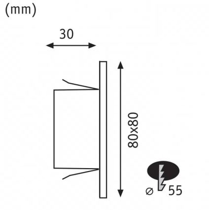 Paulmann 93093 - LED/1,2W Iluminação de escada EDGE 230V