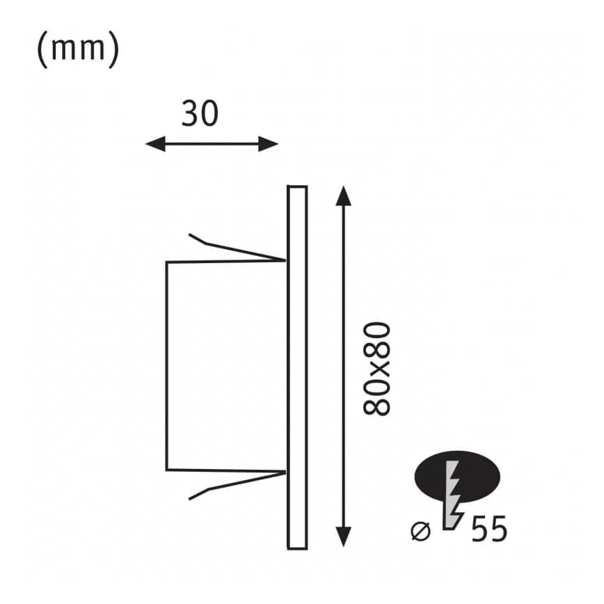 Paulmann 93093 - LED/1,2W Iluminação de escada EDGE 230V