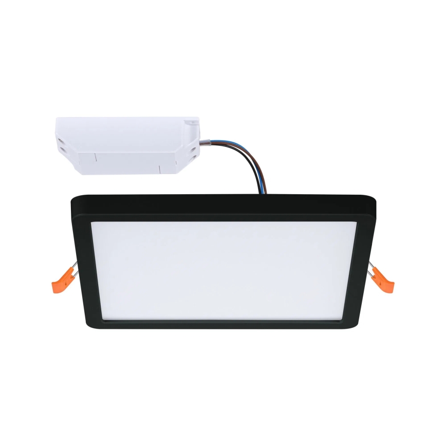 Paulmann 93101 - Candeeiro LED embutido AREO 13W IP44 para casa de banho, 230V, 2000/3000/4000K, 17,5x17,5 cm, preto
