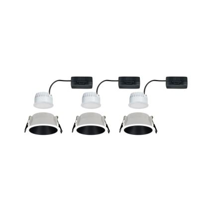 Paulmann 93402 - CONJUNTO 3xLED/6W IP44 Focos de encastrar para casa de banho com regulação COLE 230V