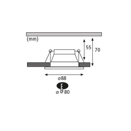 Paulmann 93402 - CONJUNTO 3xLED/6W IP44 Focos de encastrar para casa de banho com regulação COLE 230V