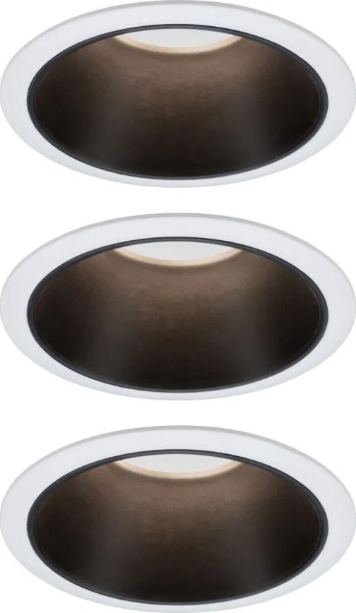Paulmann 93402 - CONJUNTO 3xLED/6W IP44 Luminária embutida para banheiro dimmerizável COLE 230V