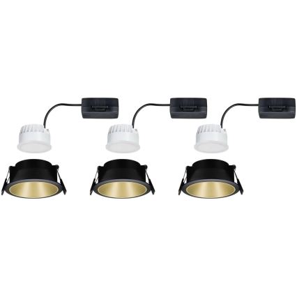 Paulmann 93404 - SADA 3xLED/6,5W IP44 Foco de encastrar de casa de banho com regulação COLE 230V