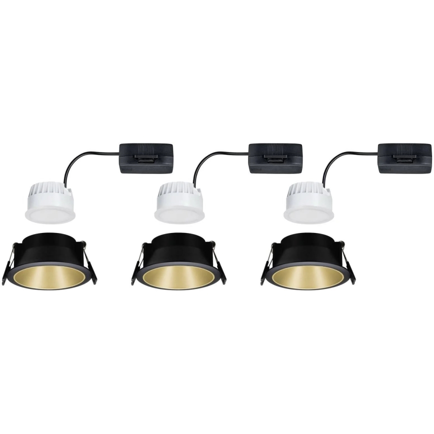 Paulmann 93404 - SADA 3xLED/6,5W IP44 Foco de encastrar de casa de banho com regulação COLE 230V