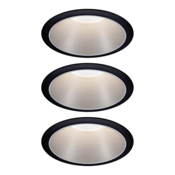 Paulmann 93408 - CONJUNTO 3xLED/6,5W IP44 Foco de encastrar de casa de banho com regulação COLE 230V