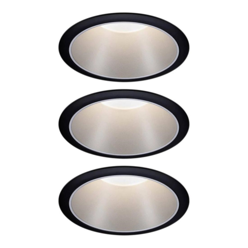 Paulmann 93408 - CONJUNTO 3xLED/6,5W IP44 Foco de encastrar de casa de banho com regulação COLE 230V