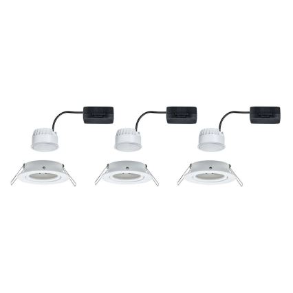 Paulmann 93449 - CONJUNTO 3xLED/6,5W IP23 Iluminação embutida de casa de banho NOVA 230V