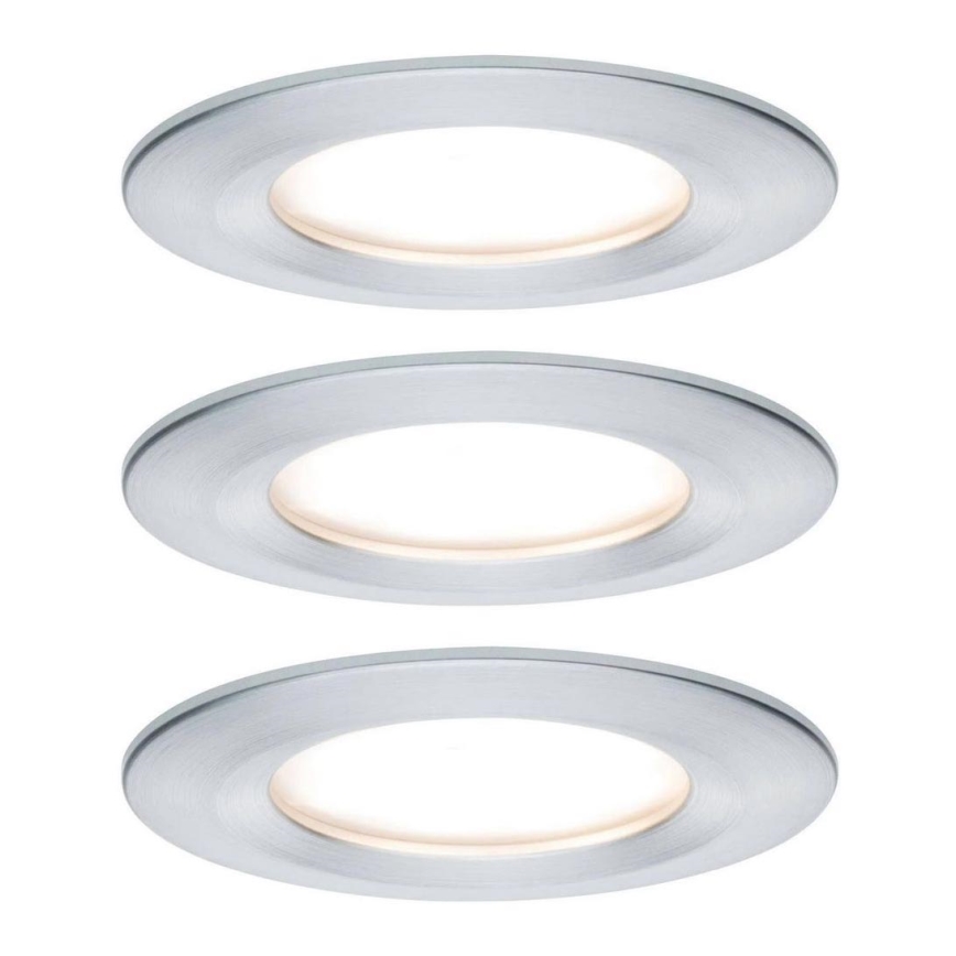 Paulmann 93462 - CONJUNTO 3xLED/6W IP44 Iluminação embutida de casa de banho NOVA 230V