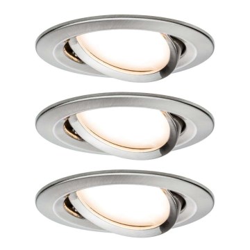 Paulmann 93483 - CONJUNTO 3xLED/6,5W IP23 Foco de encastrar de casa de banho com regulação NOVA 230V