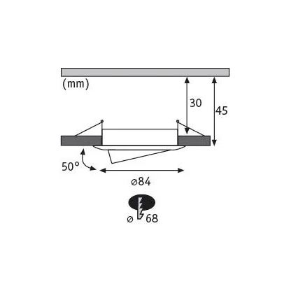 Paulmann 93485 - CONJUNTO 3xLED/6W IP23 Focos de encastrar para casa de banho com regulação NOVA 230V