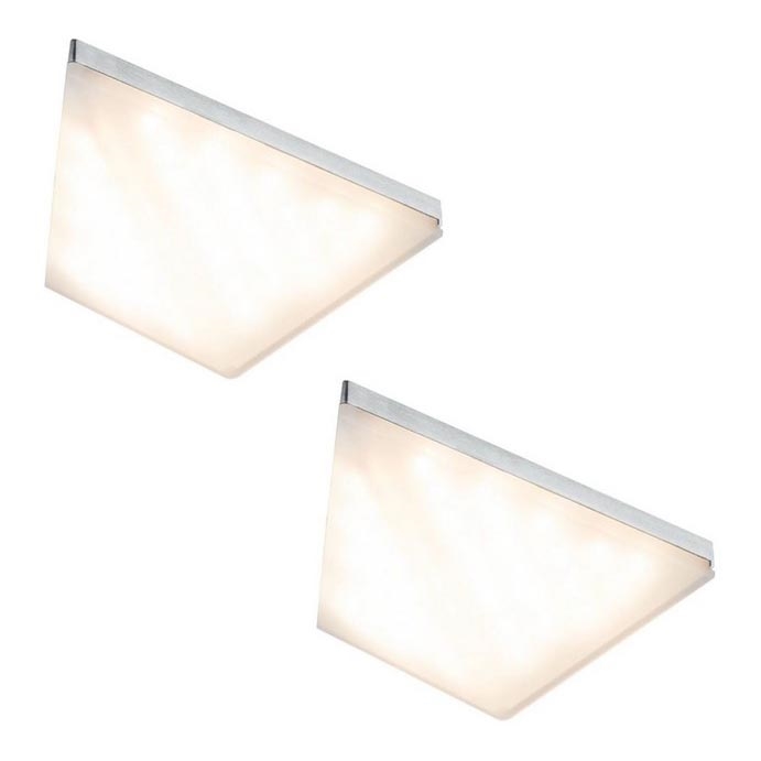 Paulmann 93584 - CONJUNTO 2xLED/6,2W IP44 Iluminação para móveis KITE 230V