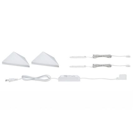 Paulmann 93584 - CONJUNTO 2xLED/6,2W IP44 Iluminação para móveis KITE 230V