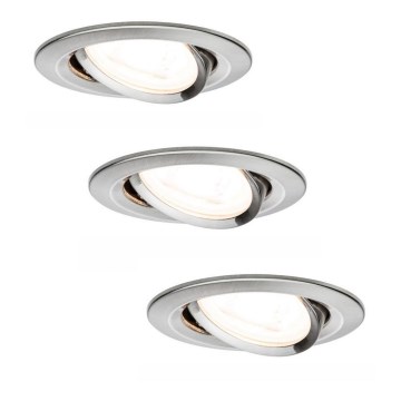 Paulmann 93607 - CONJUNTO 3x LED GU10/7W IP23 Iluminação de casa de banho com regulação NOVA 230V