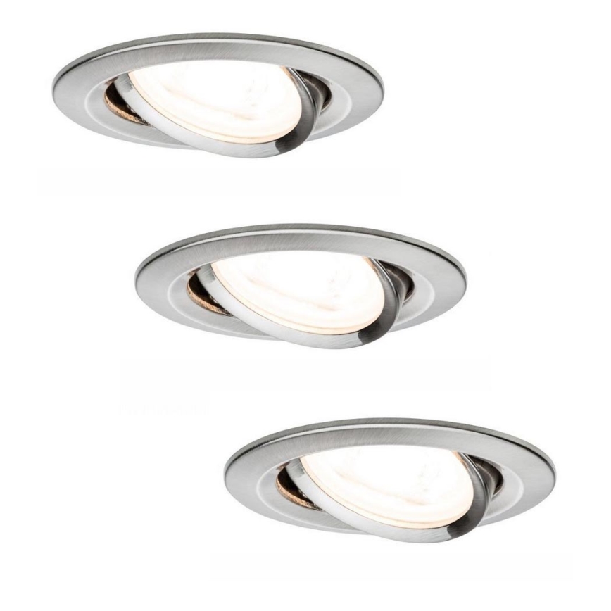 Paulmann 93607 - CONJUNTO 3x LED GU10/7W IP23 Iluminação de casa de banho com regulação NOVA 230V