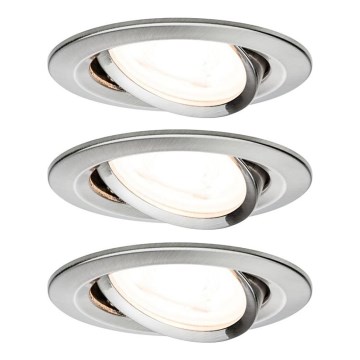 Paulmann 93652 - CONJUNTO 3x LED GU10/6,1W IP23 Iluminação de encastrar para casa de banho 230V
