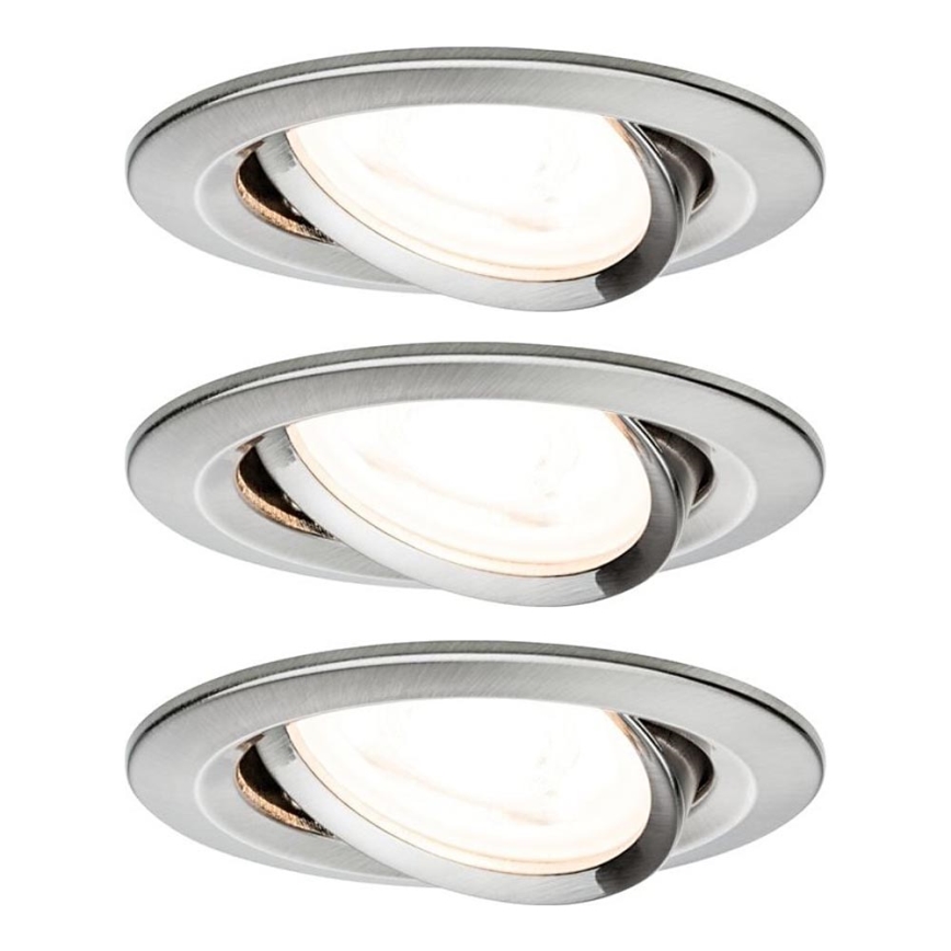 Paulmann 93652 - CONJUNTO 3x LED GU10/6,1W IP23 Iluminação de encastrar para casa de banho 230V