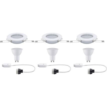 Paulmann 93655 - CONJUNTO 3xLED-GU10/4,5W Iluminação embutida 230V