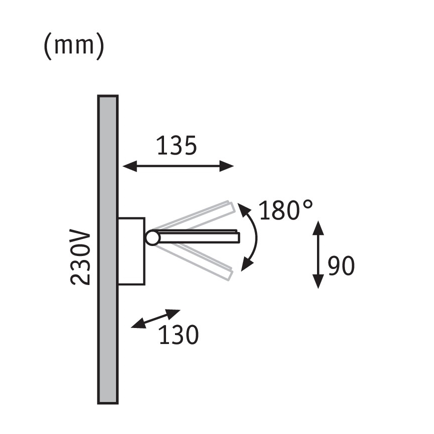 Paulmann 93781 - LED/7,2W Luz de parede para casa de banho SPECIAL LINE 230V IP44