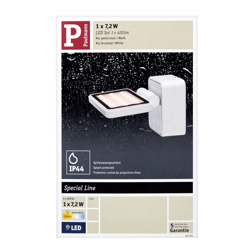 Paulmann 93781 - LED/7,2W Luz de parede para casa de banho SPECIAL LINE 230V IP44