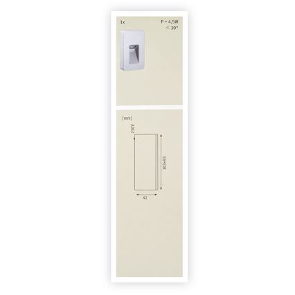 Paulmann 93825 - LED/2,4W IP44 Luz de parede de exterior SPECIAL LINE 230V