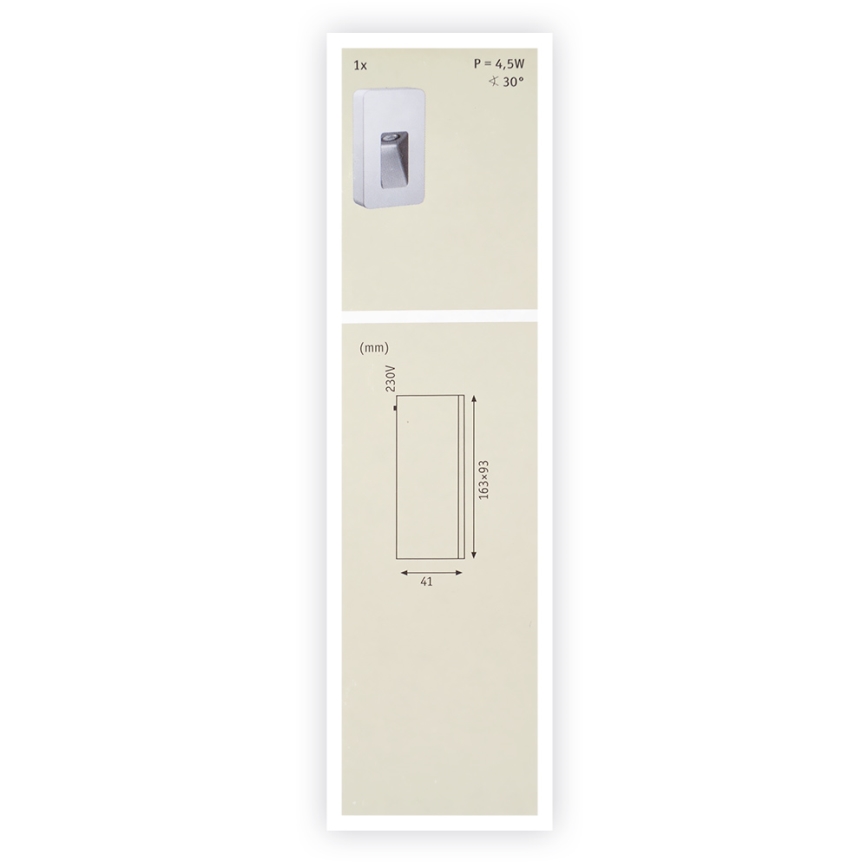 Paulmann 93825 - LED/2,4W IP44 Luz de parede de exterior SPECIAL LINE 230V