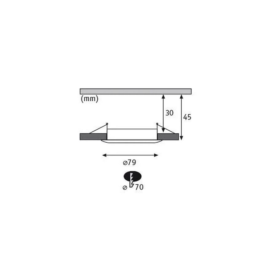 Paulmann 93976 - CONJUNTO 3xLED/6,8W IP44 Iluminação embutida para casa de banho COIN 230V