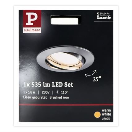 Paulmann 93979 - LED/6,8W IP23 Foco de encastrar de casa de banho COIN 230V