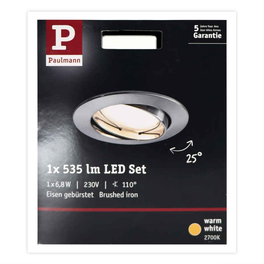Paulmann 93979 - LED/6,8W IP23 Foco de encastrar de casa de banho COIN 230V