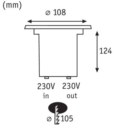 Paulmann 93992 - LED GU10/3,5W IP67 Foco de encastrar de exterior SPECIAL 230V