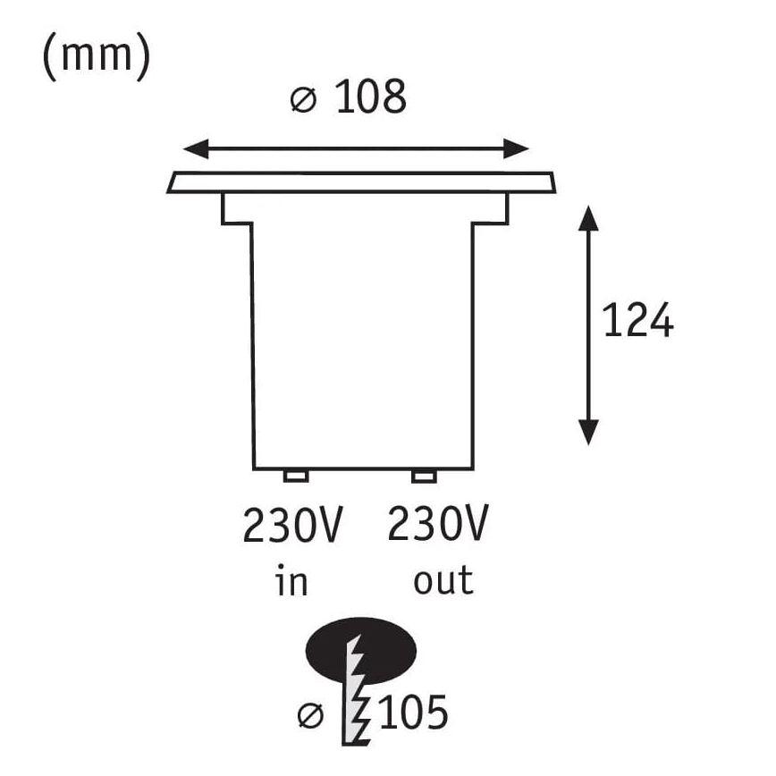 Paulmann 93992 - LED GU10/3,5W IP67 Foco de encastrar de exterior SPECIAL 230V