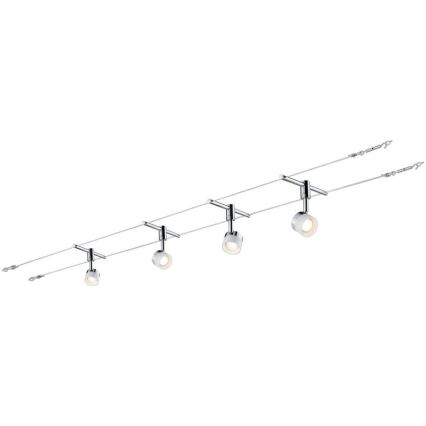 Paulmann 94080 - CONJUNTO 4xLED/4,8W Foco para sistema de carril STAGE 230V cromado brilhante