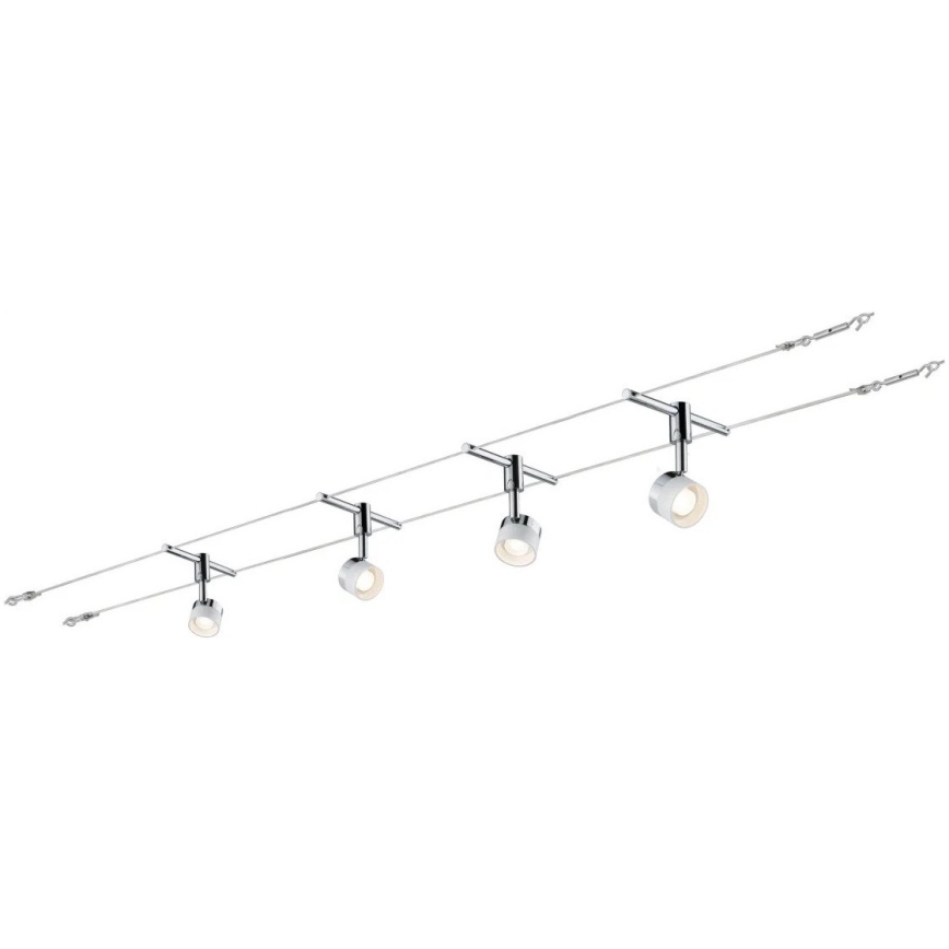 Paulmann 94080 - CONJUNTO 4xLED/4,8W Foco para sistema de carril STAGE 230V cromado brilhante