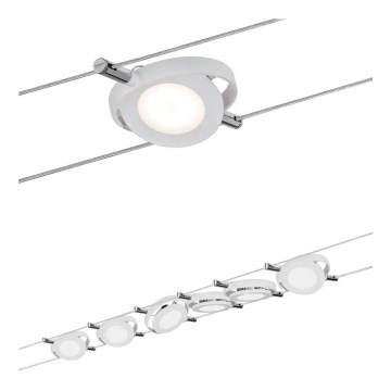 Paulmann 94106 - CONJUNTO 6xLED/4W Foco para um sistema de cordas ROUNDMAC 230V branco