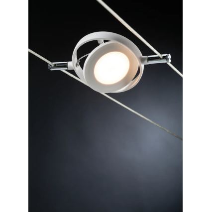 Paulmann 94106 - CONJUNTO 6xLED/4W Foco para um sistema de cordas ROUNDMAC 230V branco