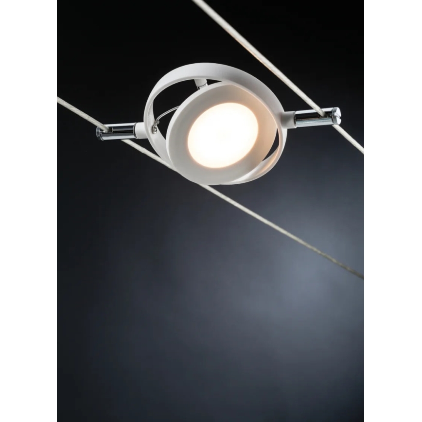 Paulmann 94106 - CONJUNTO 6xLED/4W Foco para um sistema de cordas ROUNDMAC 230V branco
