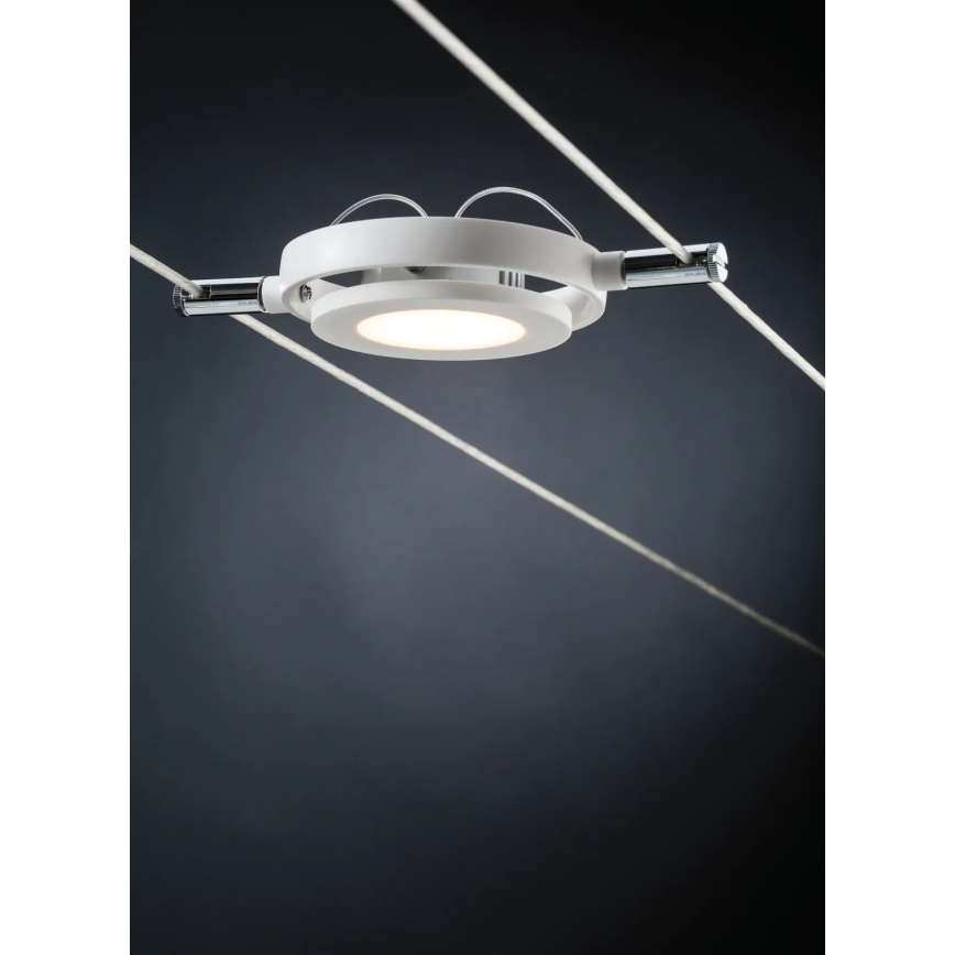 Paulmann 94106 - CONJUNTO 6xLED/4W Foco para um sistema de cordas ROUNDMAC 230V branco