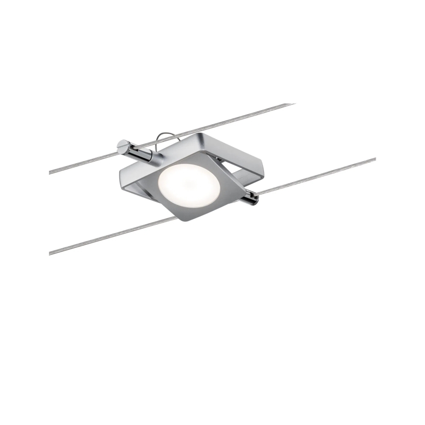 Paulmann 94107 - Conjunto 4xLED/4,3W spot para sistema de cabos MAC 230V, cromado mate