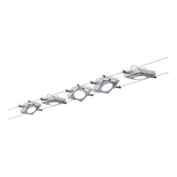 Paulmann 94108 - CONJUNTO 5xLED/4,3W Foco para sistema de carril MAC 230V cromado mate