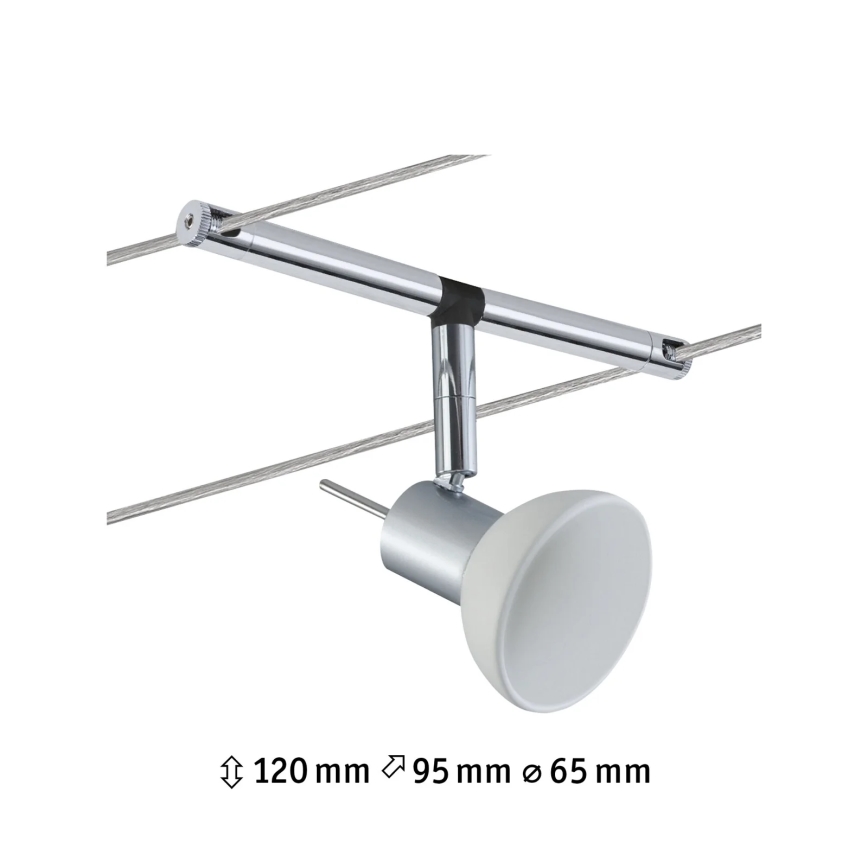 Paulmann 94131 - 1xGU5,3/10W Foco para sistema de carril SHEELA 12V cromado brilhante