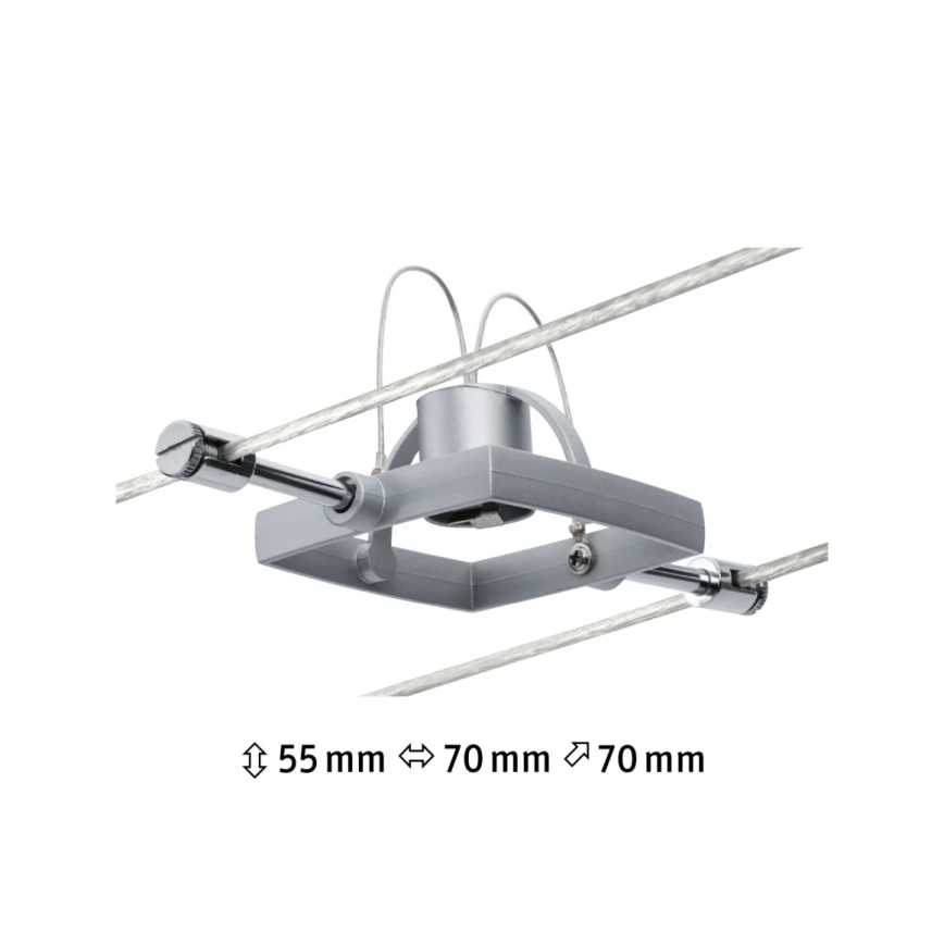 Paulmann 94132 - 1xGU5,3/10W Foco para sistema de carril MAC 12V cromado mate