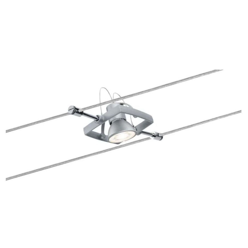 Paulmann 94133 - CONJUNTO 5xGU5,3/10W Foco para um sistema de cordas MAC 230V cromado mate