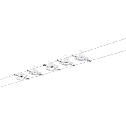 Paulmann 94134 - CONJUNTO 5xGU5,3/10W Foco para um sistema de cordas MAC 230V branco